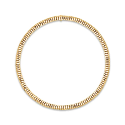 Yellow Gold Textured Necklace