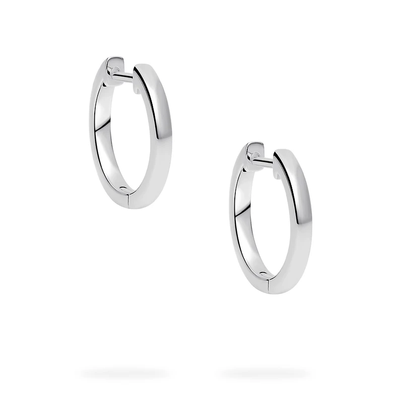 Sterling Silver 15 mm Huggie Earrings