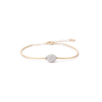 Siviglia Yellow Gold and Diamond Bangle