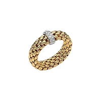 Vendome Flex'it Yellow Gold and  Diamond Pavé Ring