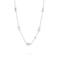 Sterling Silver and Diamond Station Necklace