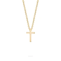 Yellow Gold Cross Pendant for Kids
