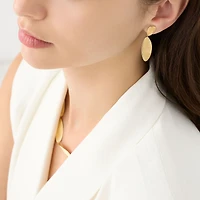 Lunaria Twist Yellow Gold Drop Earrings