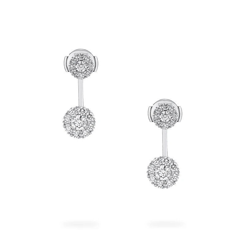 Diamond Cluster Jacket Earrings