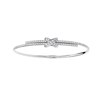 Jeux De Liens White Gold and Diamond Pavé Bangle