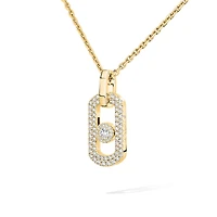 So Move Yellow Gold and Diamond Pavé Pendant