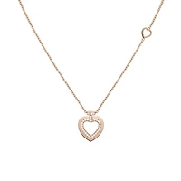 Pretty Woman Small Rose Gold and Diamond Heart Pendant