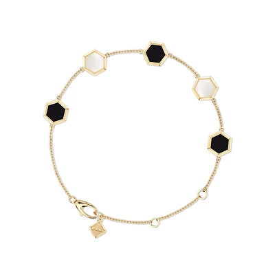 Mother-of-Pearl and Onyx Bracelet
