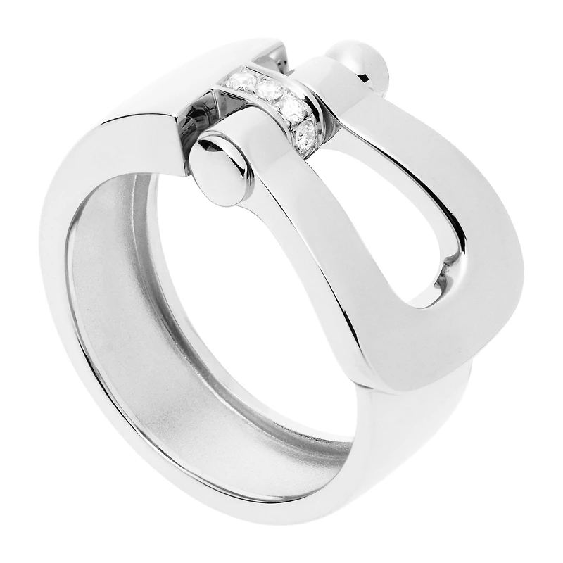 Force 10 Large White Gold and Diamond Ring