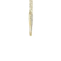 Kate Yellow Gold and Diamond Pavé Heart Pendant