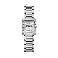 Tank Française Small Quartz 26 X 21 mm Stainless Steel and Diamond