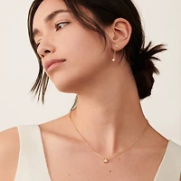 Le Cube Diamant Large Yellow Gold and Diamond Necklace