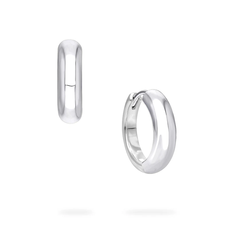 Silver Hoop Earrings, 18MM