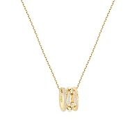 Force 10 Rise Small Yellow Gold and Diamond Pavé Pendant