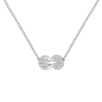 Chance Infinie Medium White Gold and Diamond Pavé Pendant