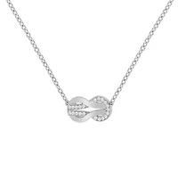 Chance Infinie Medium White Gold and Diamond Pavé Pendant