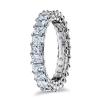 Platinum 3.90ct Radiant Cut Eternity Band