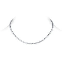 Diamond line necklace in white gold