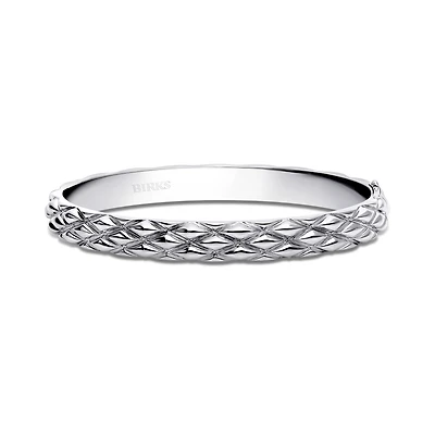 Silver Serpent Bangle, Large