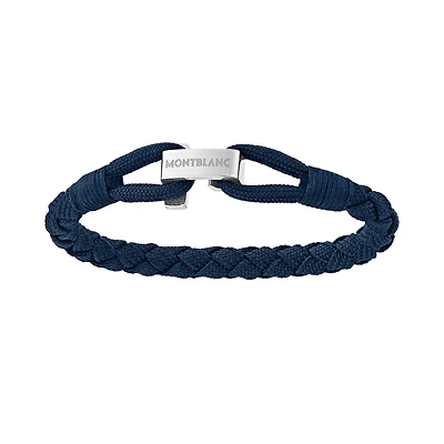 Wrap Me Blue Nylon and Stainless Steel Bracelet