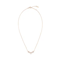 Josephine Aigrette Rose Gold, Pearl and Diamond Pendant