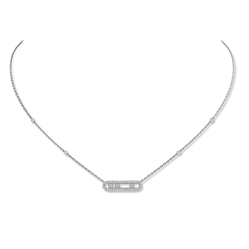 Baby Move White Gold and Diamond Pavé Pendant