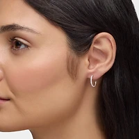 White Gold Rosée du Matin 15 mm Hoop Earrings