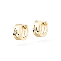 Move Noa Yellow Gold and Diamond Hoop Earrings