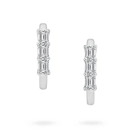 White Gold Diamond Hoop Earrings