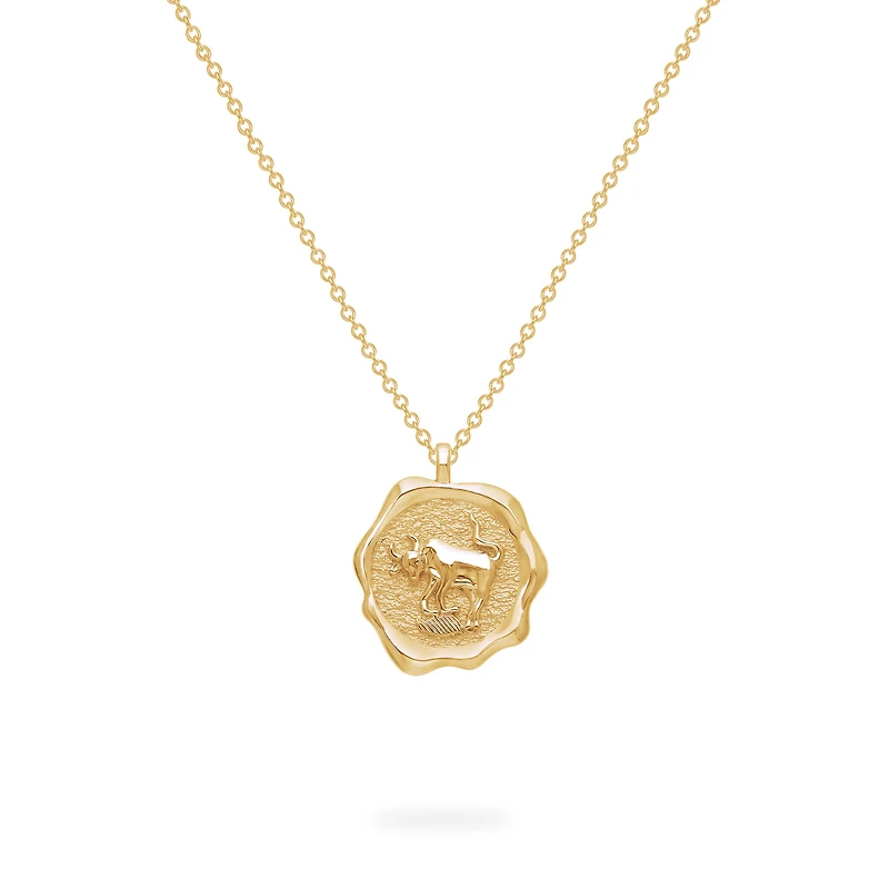 Zodiac Taurus Pendant in Yellow Gold