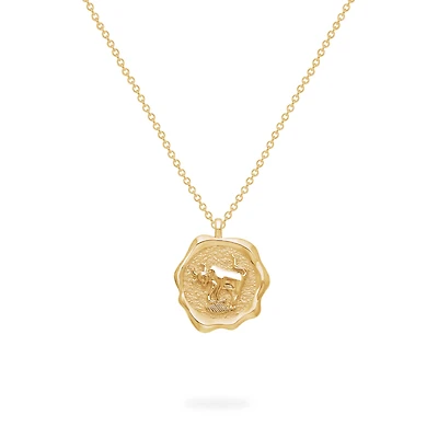 Zodiac Taurus Pendant in Yellow Gold