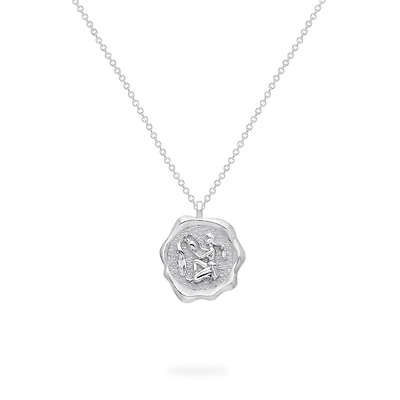 Zodiac Aquarius Pendant in Sterling Silver
