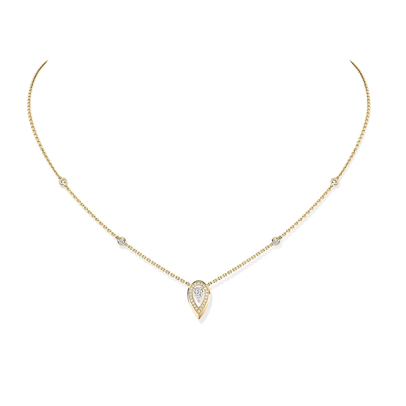 Fiery Yellow Gold and Diamond Pendant .10ct