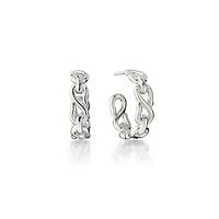 Infinite & Boundless Infinity Silver Hoop Earrings