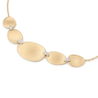 Lunaria Yellow Gold and Diamond Necklace