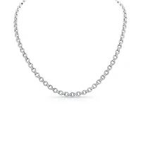Bouquet White Gold and Diamond Pavé Chain Link Necklace
