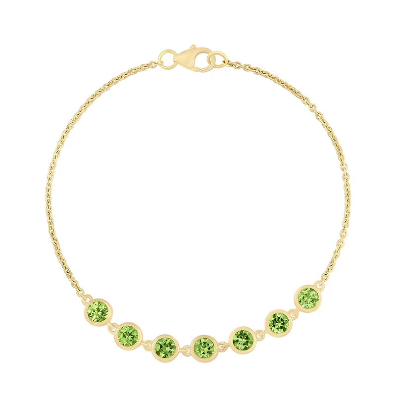 Peridot Chain Bracelet