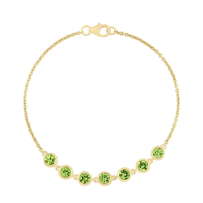 Peridot Chain Bracelet