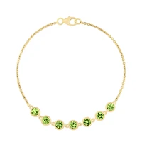 Peridot Chain Bracelet
