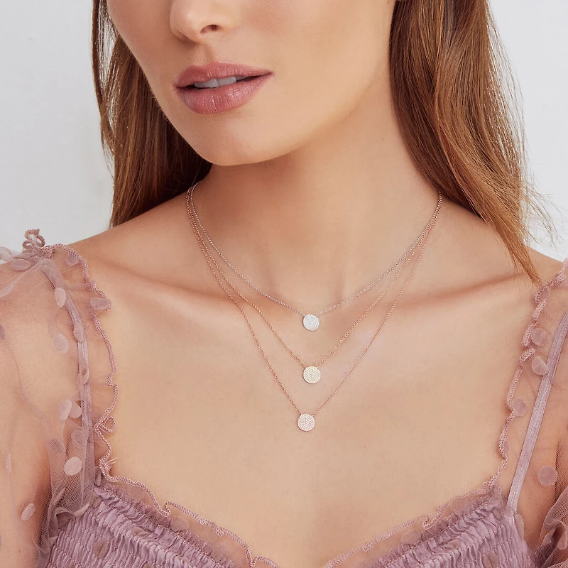 Kate Yellow Gold and Diamond Pavé Pendant