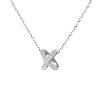 Jeux De Liens White Gold and Diamond Pavé Pendant