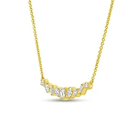 Alexandria Yellow Gold and Diamond Bar Pendant