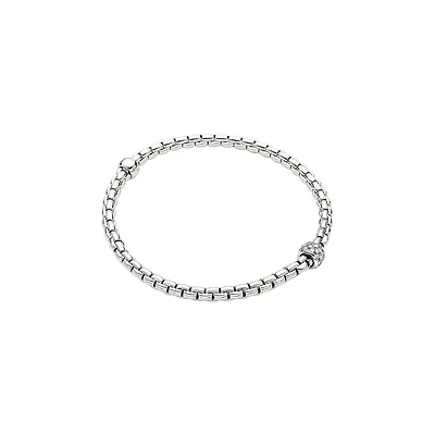 Eka Tiny Flex'it White Gold and Diamond Pavé Bracelet