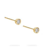 Yellow Gold Diamond Stud Earrings