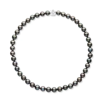9-10mm White Gold Tahitian Pearl Necklace
