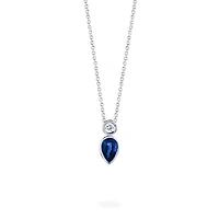 Sapphire and Diamond Pendant Necklace