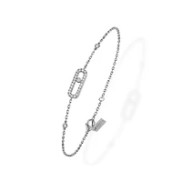 Move Uno White Gold and Diamond Pavé Bracelet