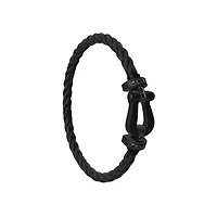 Force 10 Large ADLC Titanium and Black Diamond Cable Bracelet