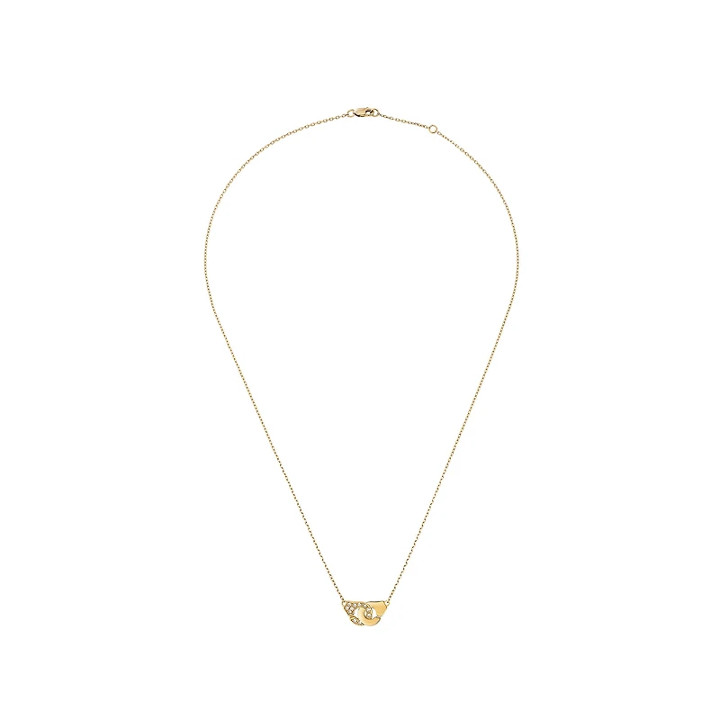 Menottes R8 Yellow Gold and Diamond Pavé Necklace