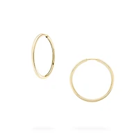 29 mm Yellow Gold Hoop Earrings